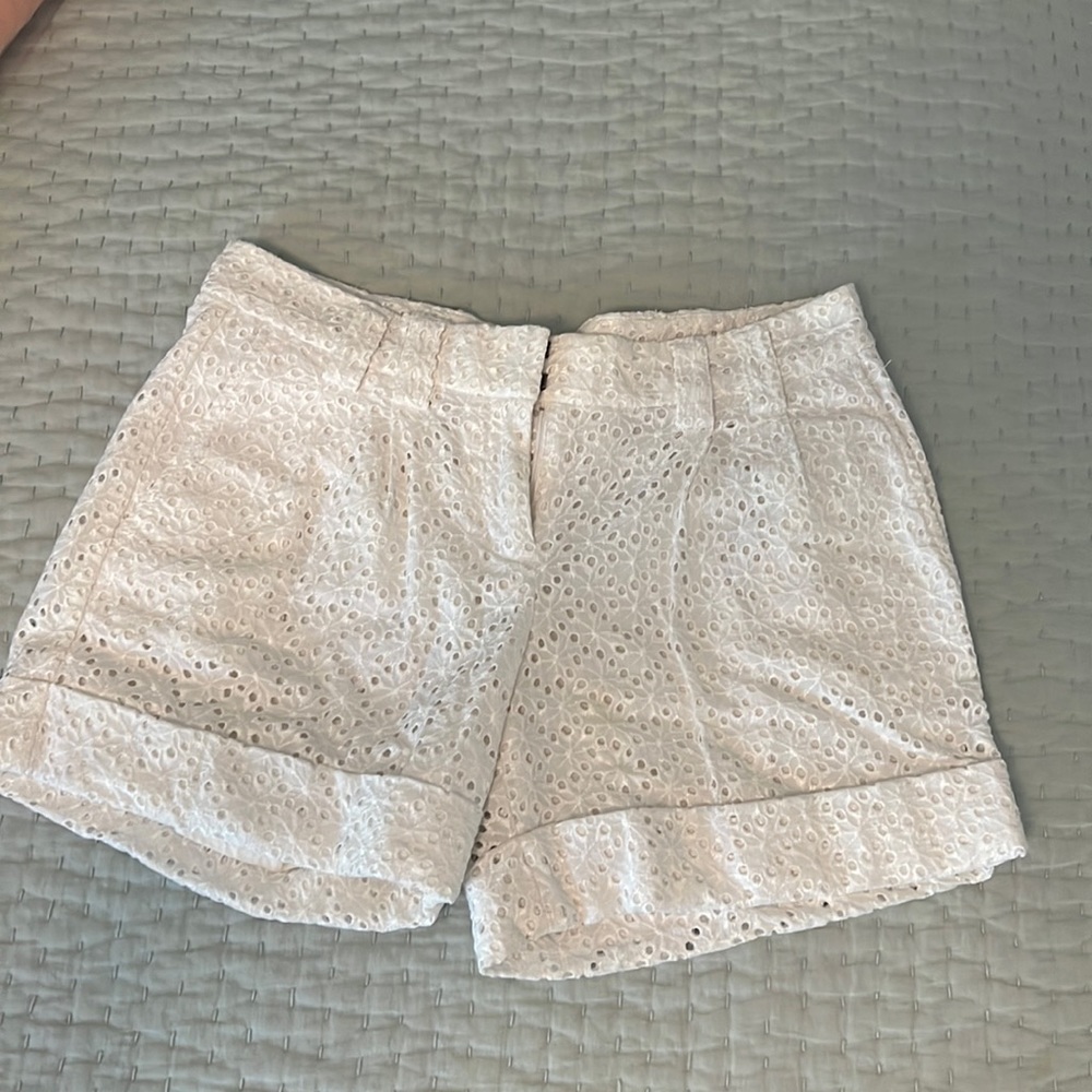 Express White eyelet shorts